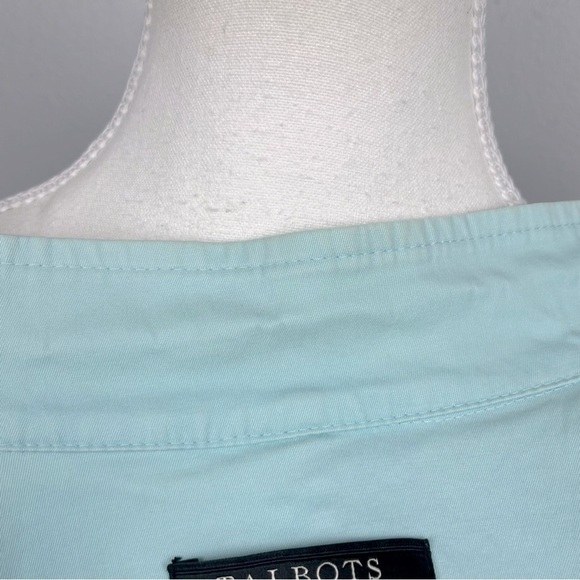 Talbots Petites blue button front cotton jacket, size 14W. - Picture 12 of 13